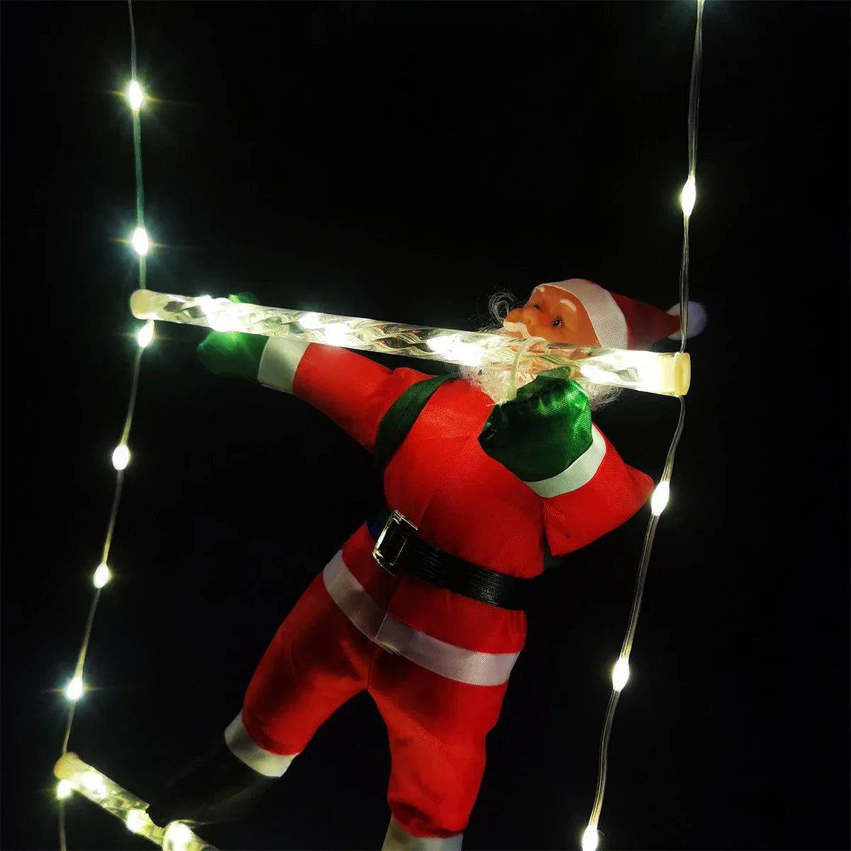 10FT Santa Climbing Ladder Christmas Decor