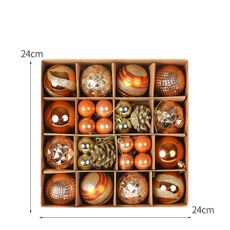 36-Pc Assorted Christmas Ball Ornaments