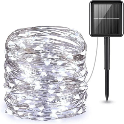 LED Solar Fairy String Lights - Waterproof Twinkle Outdoor Decor