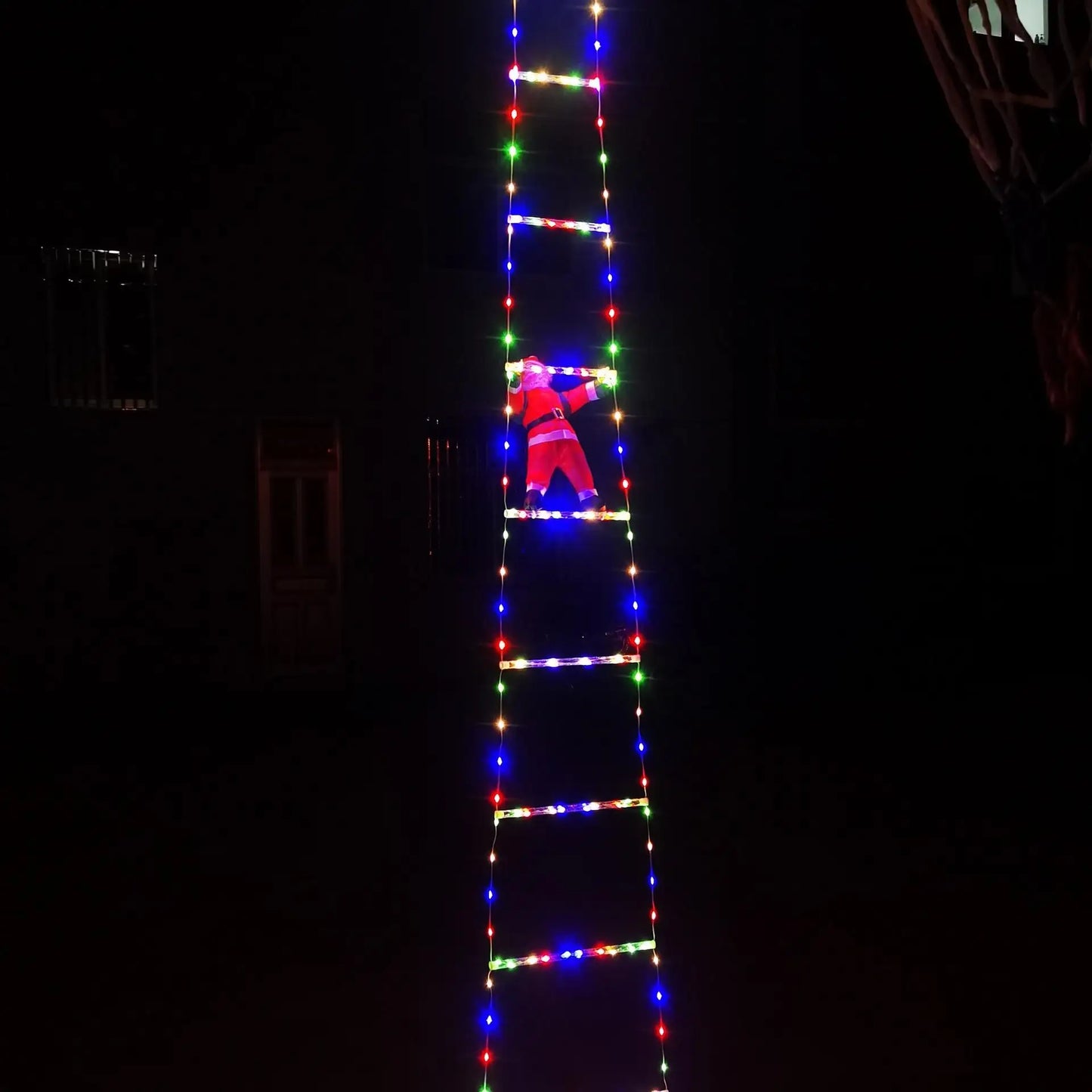 10FT Santa Climbing Ladder Christmas Decor