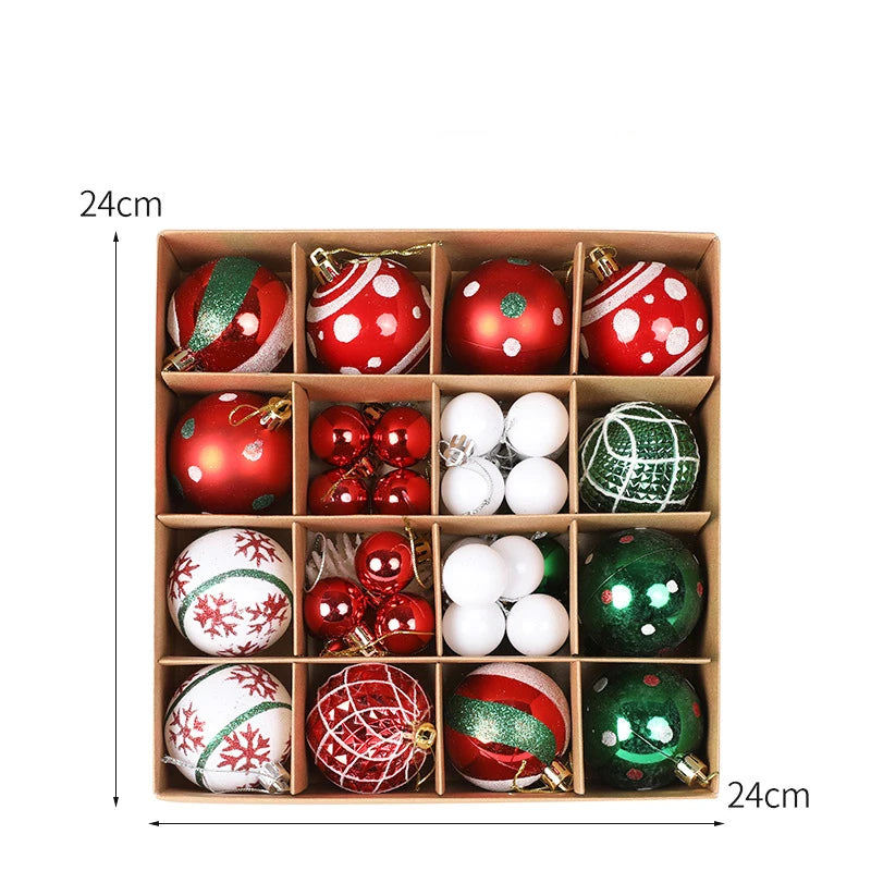 36-Pc Assorted Christmas Ball Ornaments