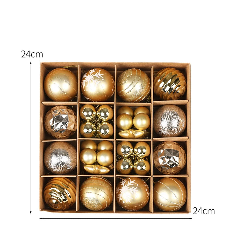 36-Pc Assorted Christmas Ball Ornaments