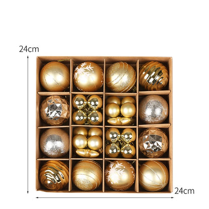 36-Pc Assorted Christmas Ball Ornaments
