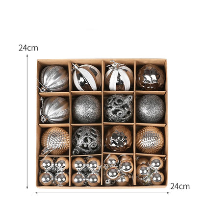 36-Pc Assorted Christmas Ball Ornaments