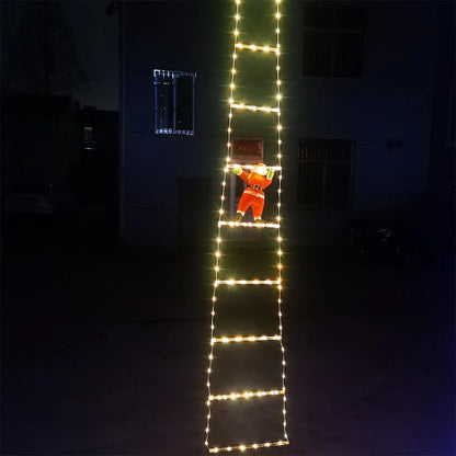 10FT Santa Climbing Ladder Christmas Decor