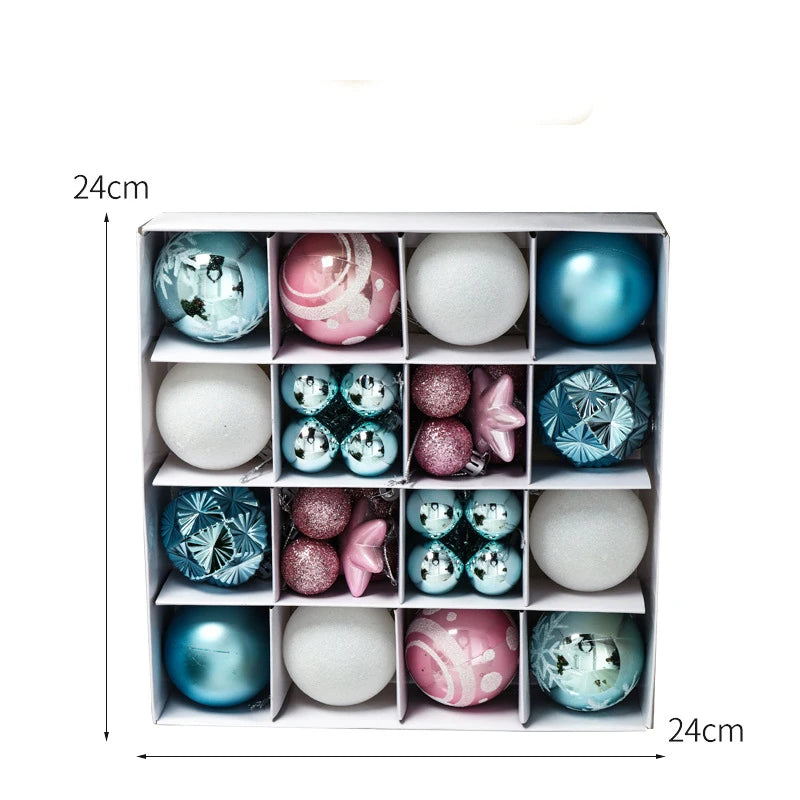 36-Pc Assorted Christmas Ball Ornaments