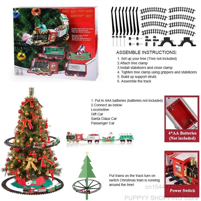 Magical Electric Christmas Train Set