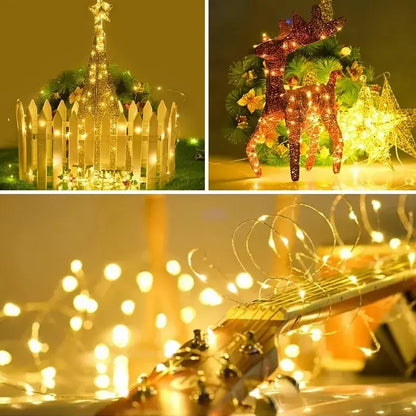 LED Solar Fairy String Lights - Waterproof Twinkle Outdoor Decor
