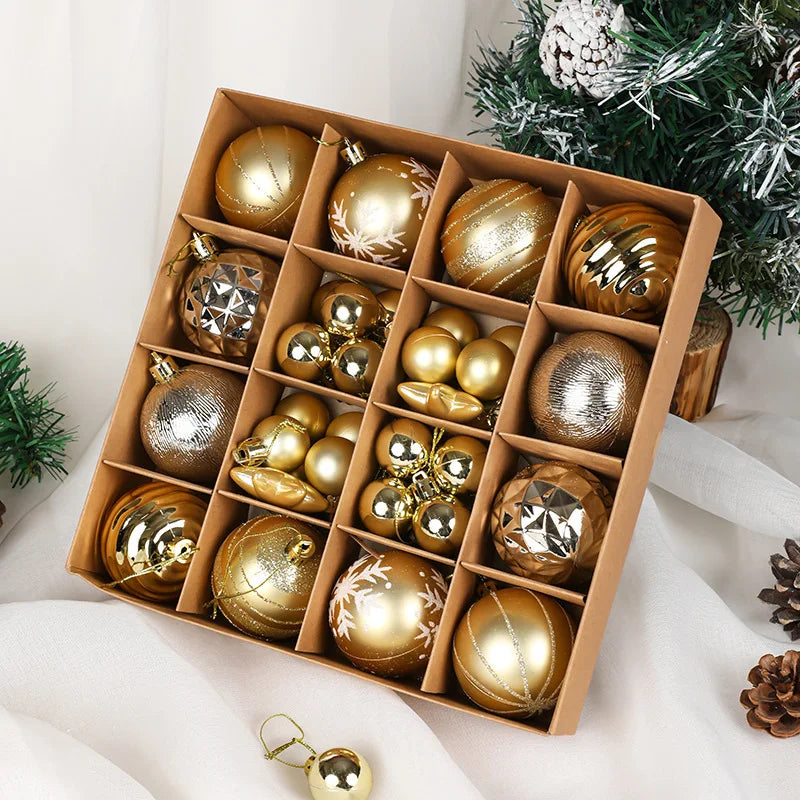 36-Pc Assorted Christmas Ball Ornaments