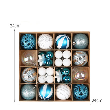 36-Pc Assorted Christmas Ball Ornaments