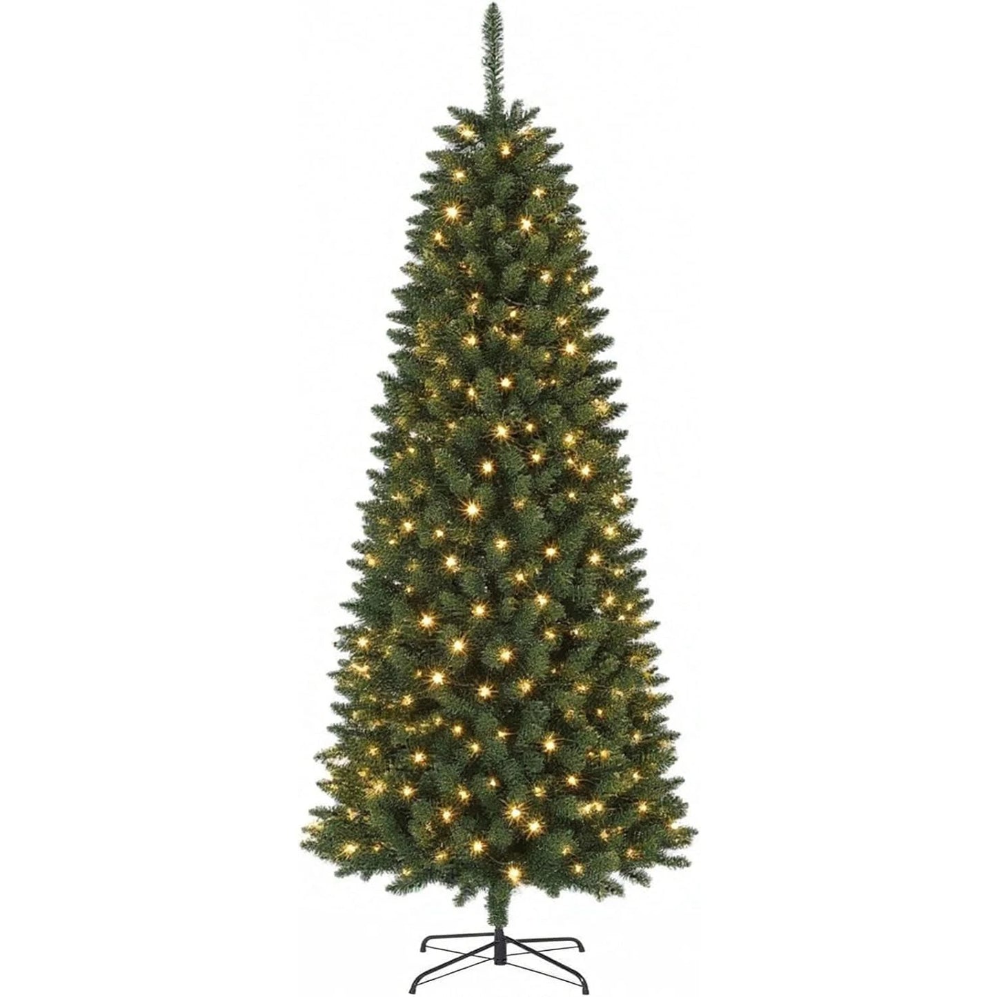 6FT Pre-Lit Pencil Artificial Christmas Tree with LED Lights