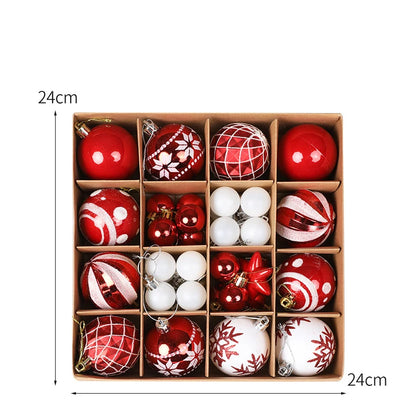 36-Pc Assorted Christmas Ball Ornaments