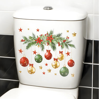 Toilet Seat Sticker - Festive Christmas Bathroom Decor