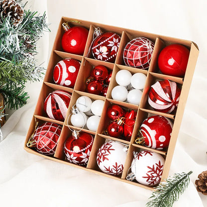 36-Pc Assorted Christmas Ball Ornaments