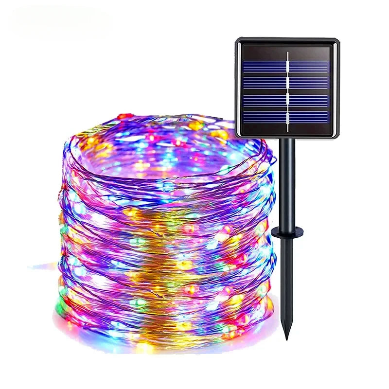 LED Solar Fairy String Lights - Waterproof Twinkle Outdoor Decor