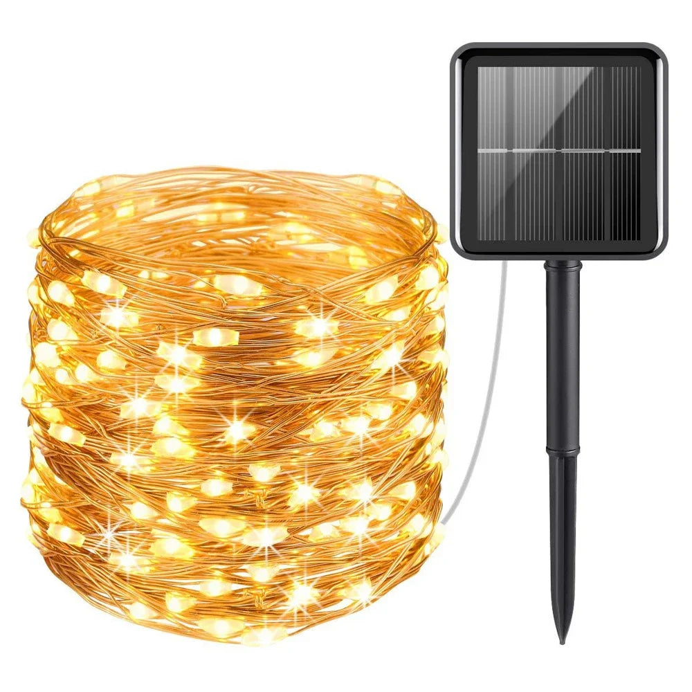 LED Solar Fairy String Lights - Waterproof Twinkle Outdoor Decor